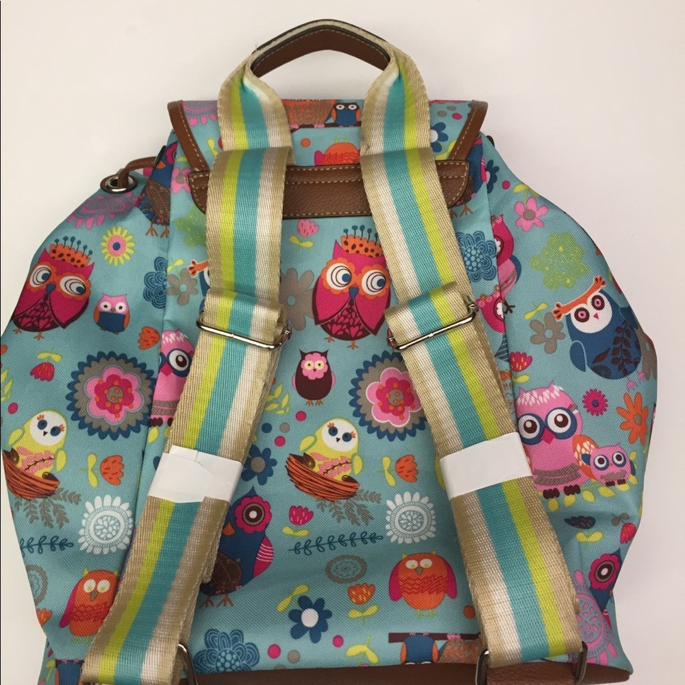 Lily Bloom Owl π¦Always Love β€οΈ You Backpack Teal - Picture 2 of 8